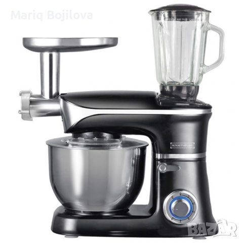 Кухненски робот 3 в 1 Royalty Line RL-PKM1900.7BG - 1900W, 6.5L купа, 1.5L блендер, снимка 7 - Кухненски роботи - 51689836