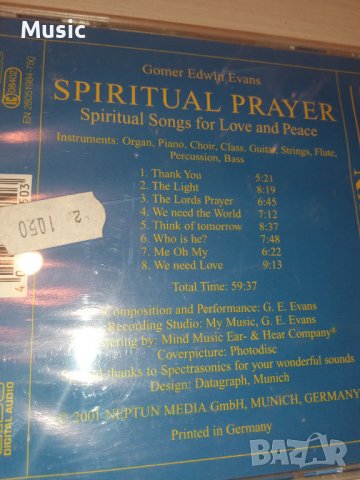 Gomer Edwin Evans - Spiritual Prayer - оригинален диск, снимка 2 - CD дискове - 39959790