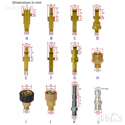 дюза за пяна Karcher Bosch Lavor Parkside Nilfisk пенообразувател, снимка 8 - Резервни части за машини - 36404216