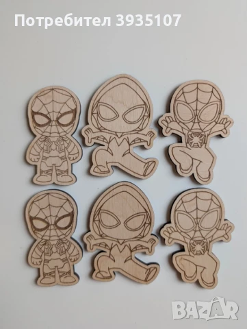 Дървени фигурки за оцветяване Спайди