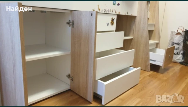 Високо легло за матрак 90/200 в отлично състояние, снимка 5 - Спални и легла - 51257710