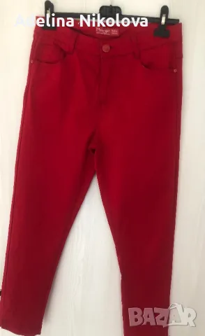 Панталон наситено червен цвят, снимка 6 - Панталони - 49751496