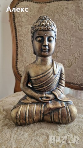 Буда, Будизъм– Масивна фигура, 1.364кг, 23см, снимка 7 - Статуетки - 39759519