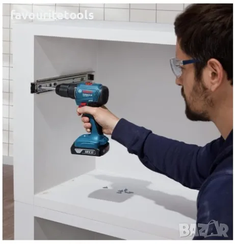 Bosch GSR185-li акумулаторен винтоверт 18V, 2 батерии, зарядно и куфар - 06019K3000, снимка 5 - Винтоверти - 38385855