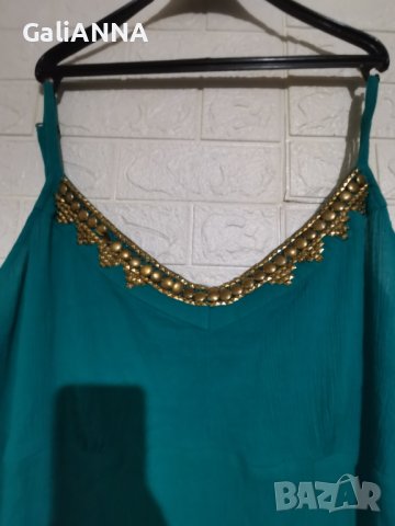 НОВ КЕНАРЕН ТОП С ДЕКОРАЦИЯ 4XL-5XL, снимка 3 - Корсети, бюстиета, топове - 41474313