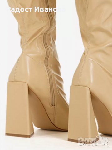 Дамски ботуши на ток, снимка 2 - Дамски ботуши - 39492515