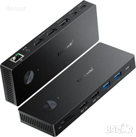 Докинг станция Lemorele 13 в 1 с два HDMI, DisplayPort и 100 W PD