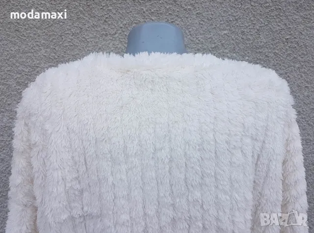 4XL Нов бял пухкав пуловер, снимка 6 - Блузи с дълъг ръкав и пуловери - 48160115