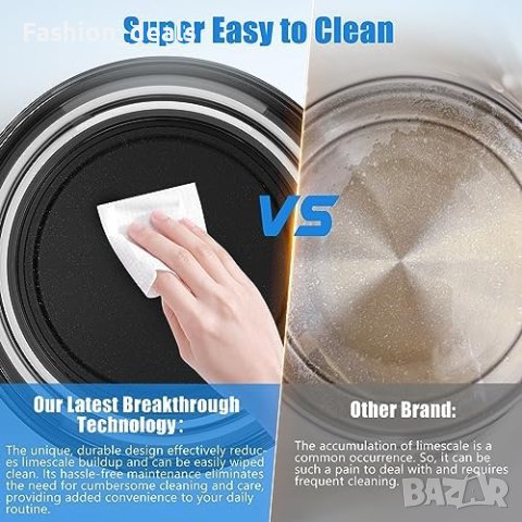 Нов 1,5-литров електрически чайник кана със син светодиод Дом Кухня, снимка 4 - Други - 42441840