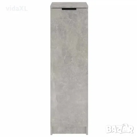vidaXL Шкаф за обувки, бетонно сив, 30x35x100 см, инженерно дърво, снимка 5 - Скринове - 56147942
