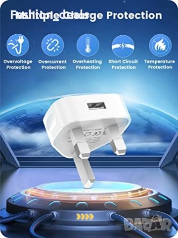 Нов Заряден комплект 2 бр. 2M Lightning Кабели 5W USB iPhone Айфон, снимка 7 - Друга електроника - 42620361