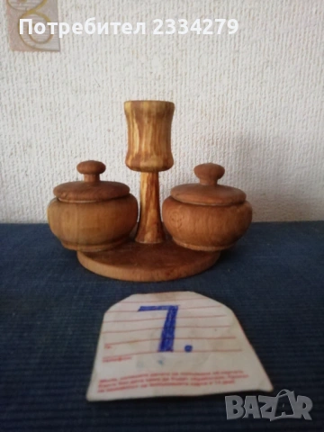 Стари дървени кутии и солница и маска, снимка 15 - Антикварни и старинни предмети - 53066301