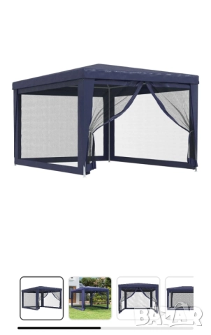Палатка 3м на 4м синя, снимка 3 - Палатки - 51625772