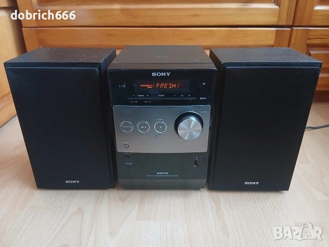Аудио уредба Sony USB CD FM Aux с тонколони флашка диск радио
