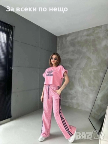 Adidas Дамски Розов Спортен Комплект🔝Дамски Спортен Екип Адидас Код I_167