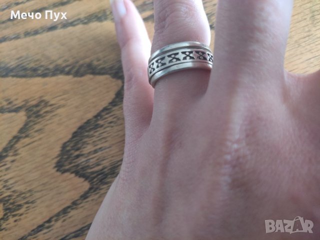 Сребърен пръстен халка (100), снимка 4 - Пръстени - 39715716