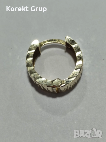 Златна мъжка обеца 14к, снимка 2 - Обеци - 52901295