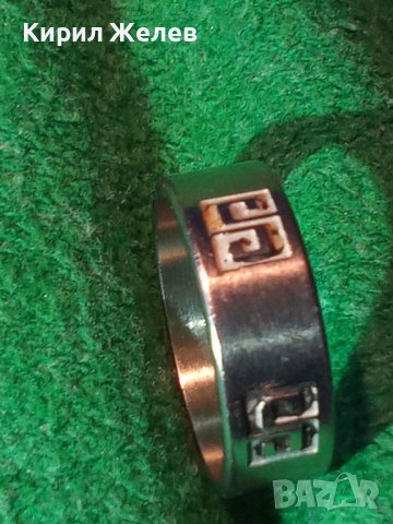 КРАСИВ СТОМАНЕН ПРЪСТЕН ХАЛКА с ВЕРСАЧЕ ОРНАМЕНТИКА 19626, снимка 4 - Пръстени - 32101932