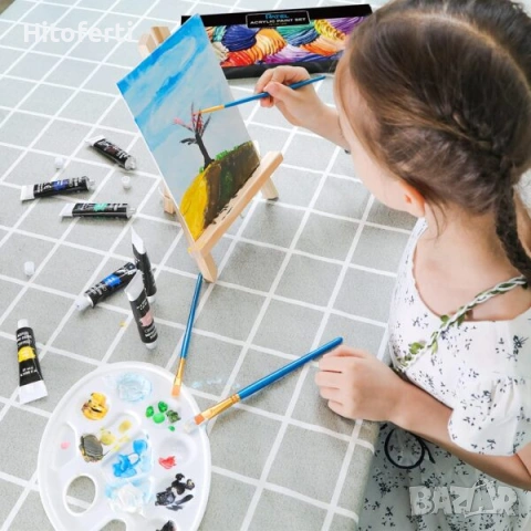 Комплект акрилни бои RATEL, [14 x 22 ml], снимка 2 - Ученически пособия, канцеларски материали - 53727638