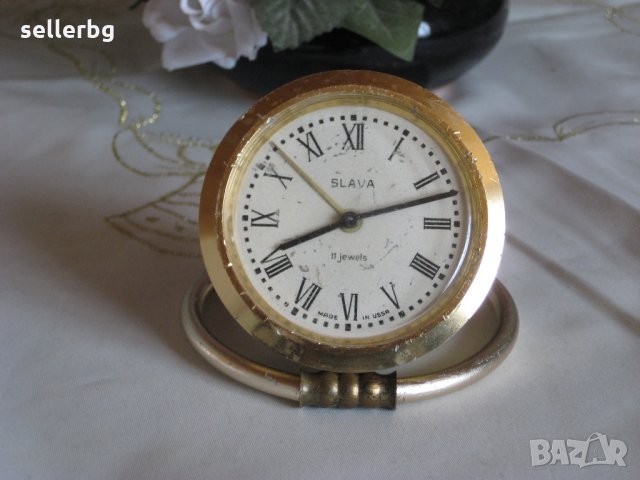 Часовници будилници СЛАВА работещи антики от СССР, снимка 4 - Други - 21056645