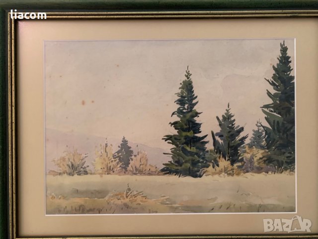 ЙОРДАН ГЕШЕВ 1907 - 1973 акварел/пейзаж, снимка 2 - Картини - 33910792