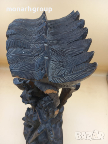 Дървена статуетка, снимка 6 - Статуетки - 44556321