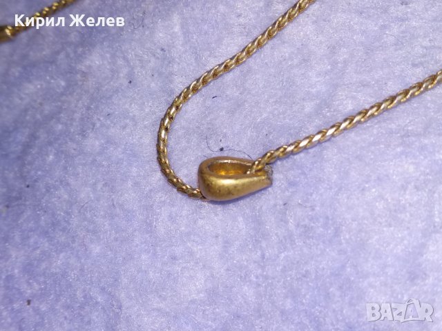 AVON МАРКОВА ФИНА МЕДНА с ПОЗЛАТА ВЕРИЖКА КОЛИЕ и ОБКОВ ПЕНДАНТ с ГНЕЗДО За СКЪПОЦЕННО КАМЪЧЕ 34315, снимка 8 - Колиета, медальони, синджири - 41753580