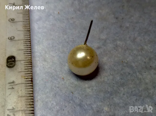 СТАРА ПЕРЛЕНА ОБЕЦА КЛАСИЧЕСКИ МОДЕЛ с ЩИФТ от БЛАГОРОДНА СТОМАНА 48246, снимка 6 - Обеци - 49732948