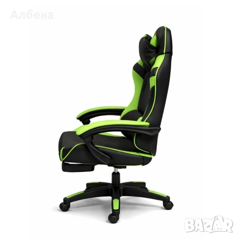 Ергономичен геймърски стол с масажна функция и поставка за крака, снимка 3 - Столове - 53860113