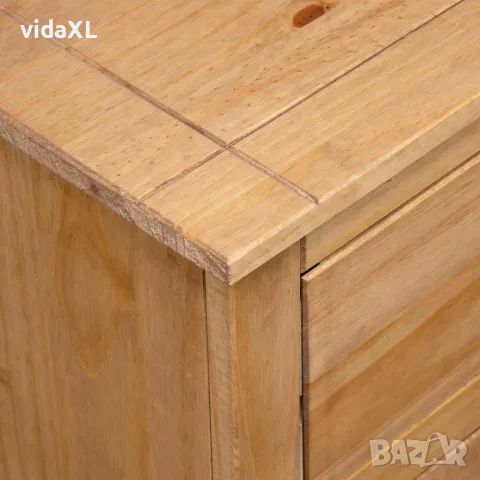 vidaXL Сайдборд, 93x40x80 см, бор масив, стил Панама, снимка 7 - Бюфети - 56146523