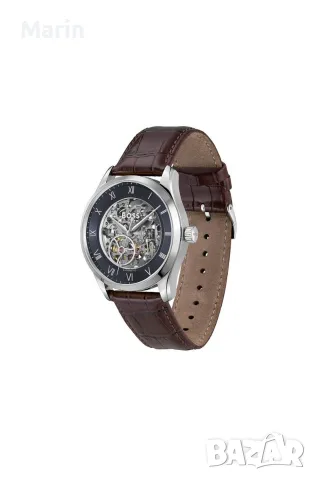 Нов оригинален автоматичен часовник BOSS Principle Skeleton, снимка 2 - Мъжки - 56202278