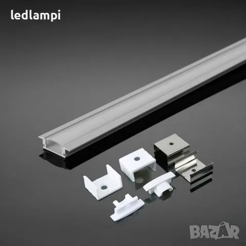 Алуминиев Профил Бял За Вграждане 2000х24,7х7mm