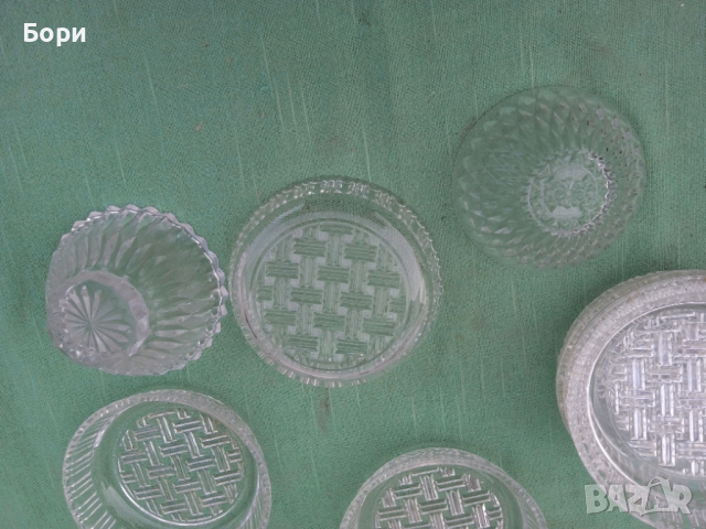 Стар немски кристал купи,чинийки, снимка 6 - Чинии - 36264318