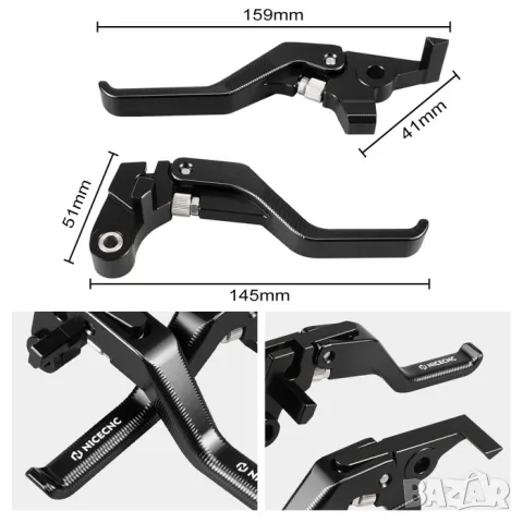 Short brake & clutch levers Yamaha Tenere 2019-2025 / МТ-09 / XSR, снимка 2 - Аксесоари и консумативи - 56107623