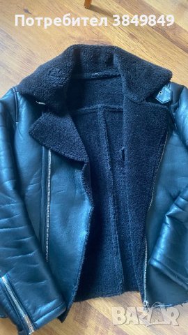 Зара кожено яке м, снимка 2 - Якета - 42606265