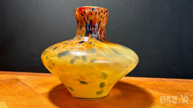 Стъклена ваза мурано 1960, снимка 5 - Вази - 44817802
