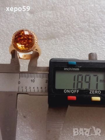 Лот златни пръстени с цитрин,корал,тюркуаз и диаманти,злато 750/цени,1800,900,750 евро., снимка 6 - Пръстени - 52307676