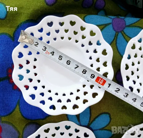 Малки ажурни чинийки , снимка 3 - Чинии - 50152356