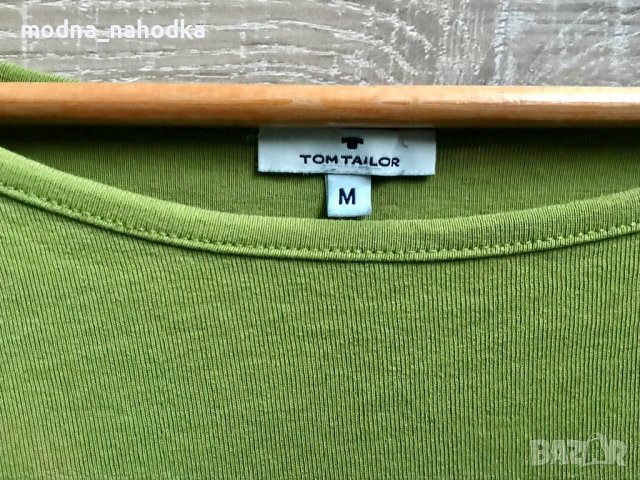 Зелена блуза Tom Tailor, снимка 2 - Блузи с дълъг ръкав и пуловери - 38705410
