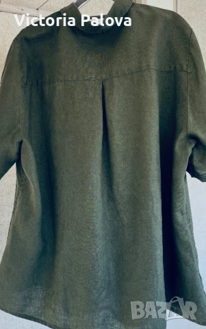 Голяма ленена риза ULLA POPKEN , снимка 6 - Ризи - 50854498