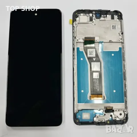 Дисплей за Motorola G04 Power, тъч екран, с рамка, LCD, тъчскрийн, LED, Moto G04, тъч скрийн, XT2421