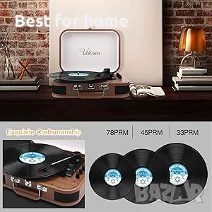 Грамофон със запис VOKSUN S300 и Bluetooth 5.3, снимка 9 - Грамофони - 48807073