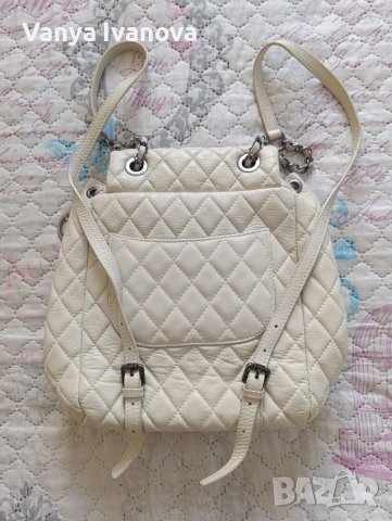 Antonia Moretti бежова раница естествена кожа, снимка 2 - Чанти - 50733980