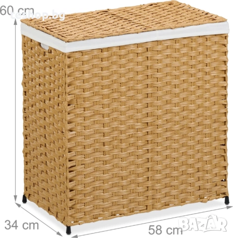 Кош за пране ратан Relaxdays 110 литра