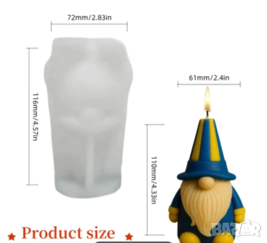 Молд джудже с шапка , снимка 2 - Форми - 51500781