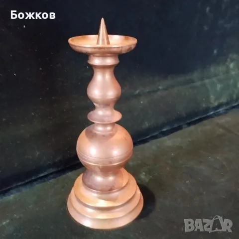 свещник месинг, снимка 4 - Други ценни предмети - 47734346