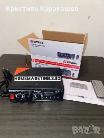 Мини стерео усилвател SN-777BT Bluetooth USB, снимка 4 - Ресийвъри, усилватели, смесителни пултове - 48419638