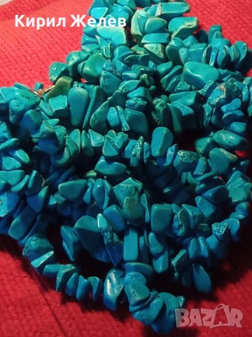 ТЮРКОАЗЕНО МЪНИСТЕНО СКЪПОЦЕННО АРТ ХЕНД МЕЙД КОЛИЕ 22804, снимка 7 - Колиета, медальони, синджири - 33423042