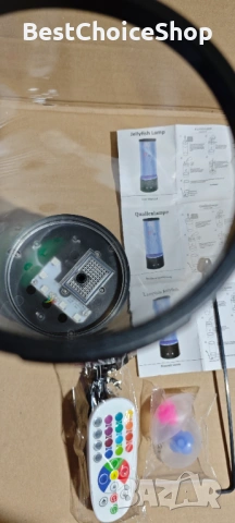 LED лампа с медуза 17 RGB цветни променливи аквариумни светлини с дистанционно управление, снимка 3 - Декорация за дома - 53091840