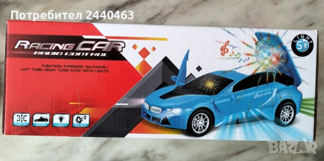 Чисто нова количка с дистанционно в неразпечатана кутия, снимка 3 - Коли, камиони, мотори, писти - 53826373